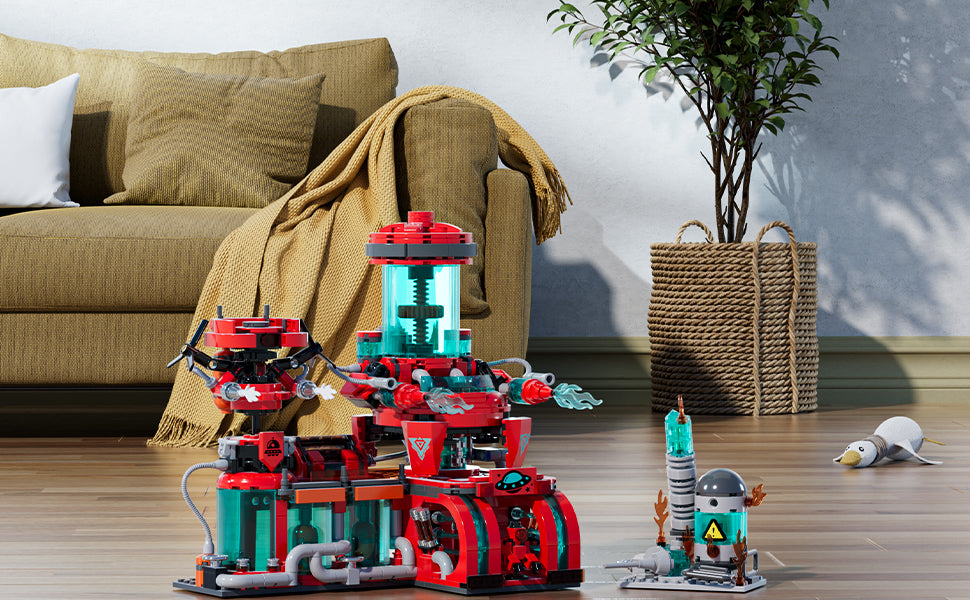 Juego de Construcción Estación de Bomberos Espacial – 919 piezas 🧩 | Compatible con LEGO City | Para niños +6 años, adolescentes y adultos