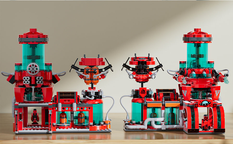 Juego de Construcción Estación de Bomberos Espacial – 919 piezas 🧩 | Compatible con LEGO City | Para niños +6 años, adolescentes y adultos